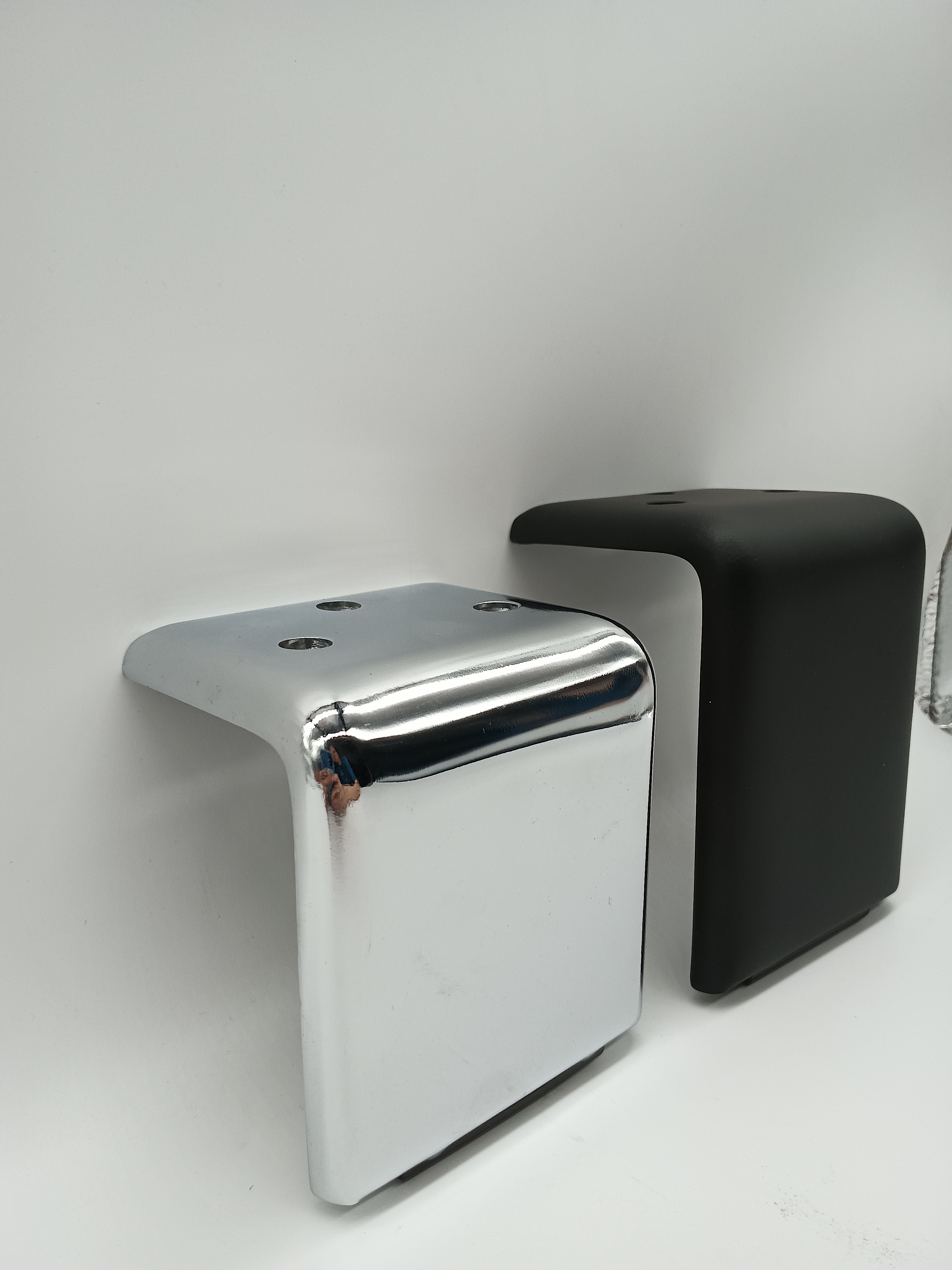 OEM Hot Steel Sofa Legs Material Cabinet Feet Tapered Living Room Furniture Feet Metal Black Cover Satin Kitchen 