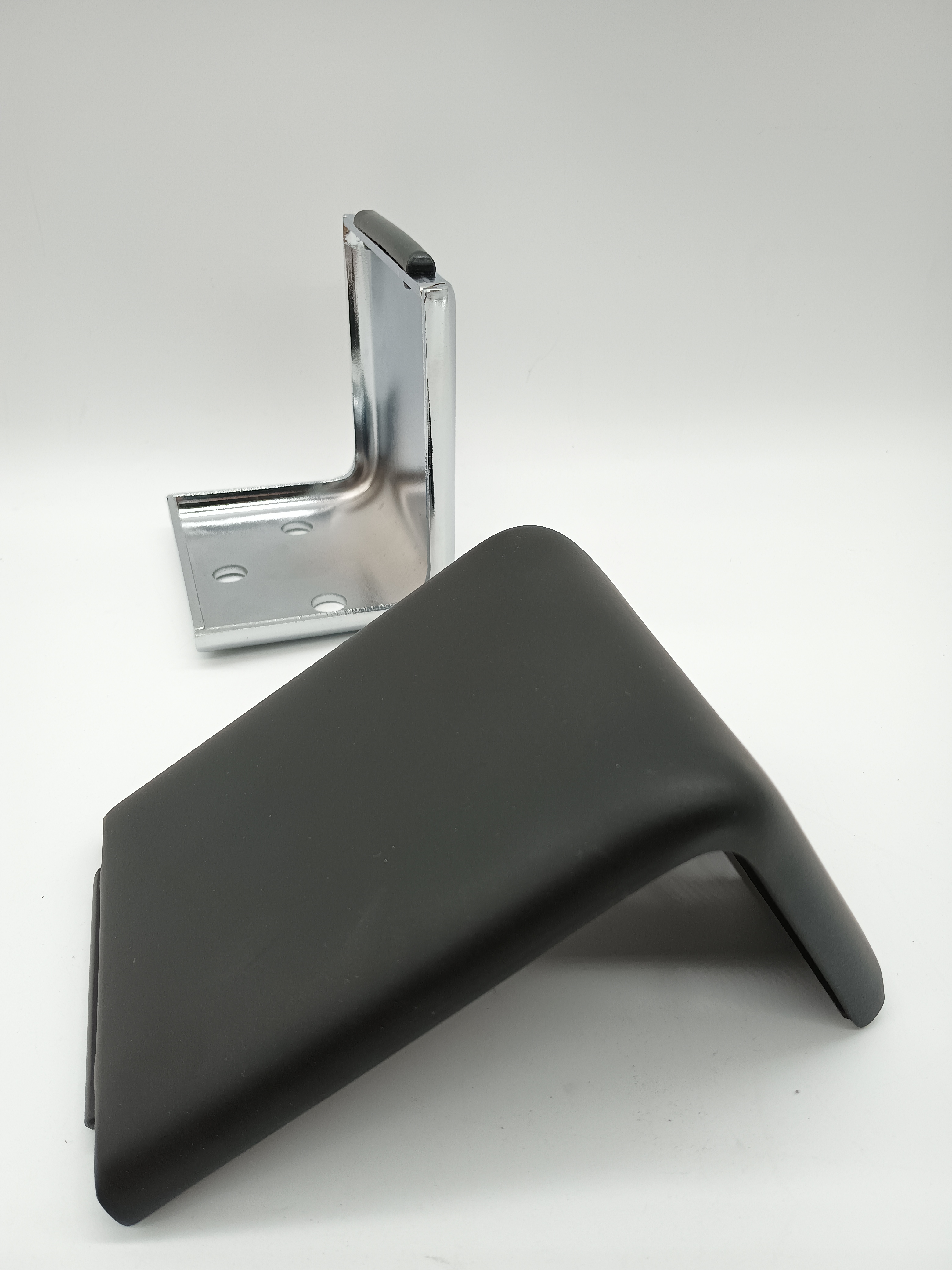 OEM Hot Steel Sofa Legs Material Cabinet Feet Tapered Living Room Furniture Feet Metal Black Cover Satin Kitchen 