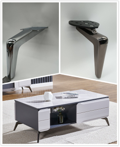 High Quality Metal Tapered Cabinet Table Chrome Furniture Sofa Legs