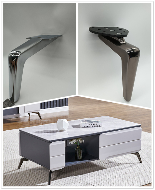 High Quality Metal Tapered Cabinet Table Chrome Furniture Sofa Legs