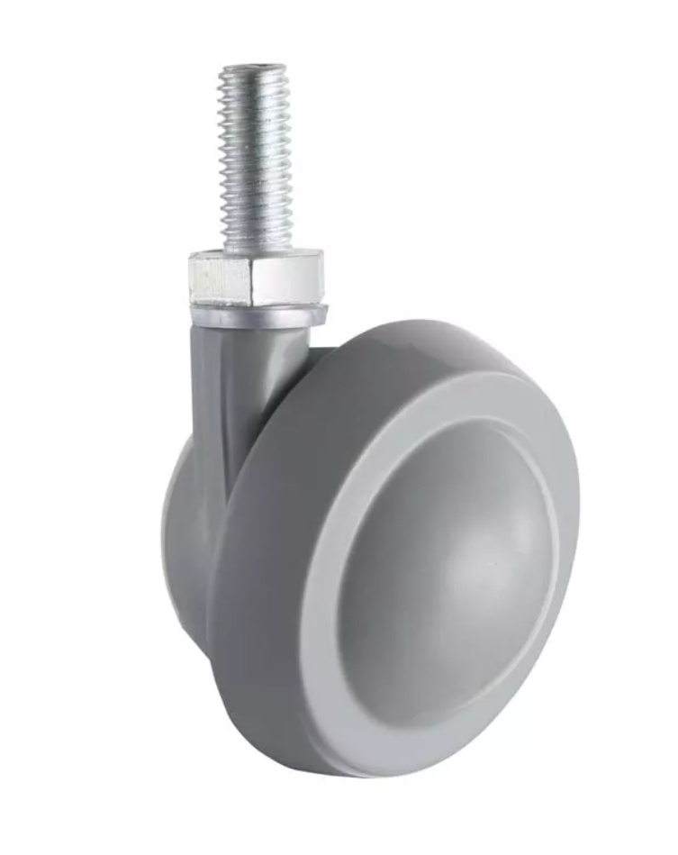 Furniture Zinc Alloy Wheel M8 M10 Threaded 15mm Stem Swivel Caster