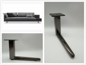 Customized Newest Design Golden Black Furniture Sofa Legs 