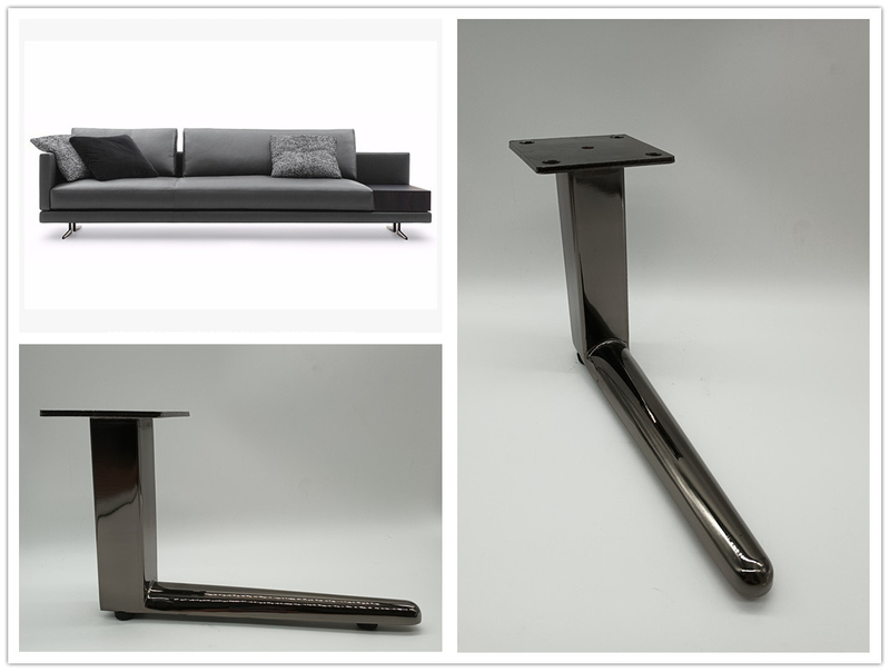 Customized Newest Design Golden Black Furniture Sofa Legs 